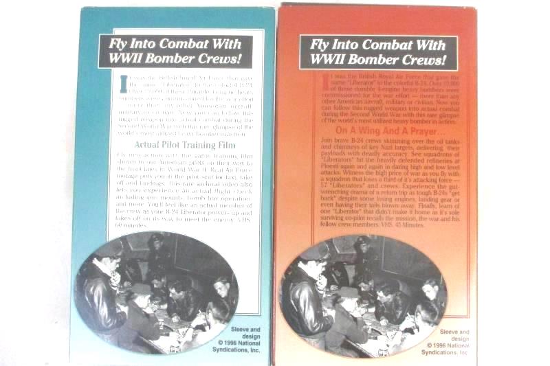 National Syndications VHS Tapes B24 Liberator Flying the B24 & View From Cockpit