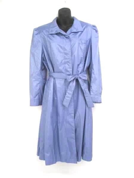 Positively Petite Vintage Trench Coat Purple Nylon Belt By Mervyns