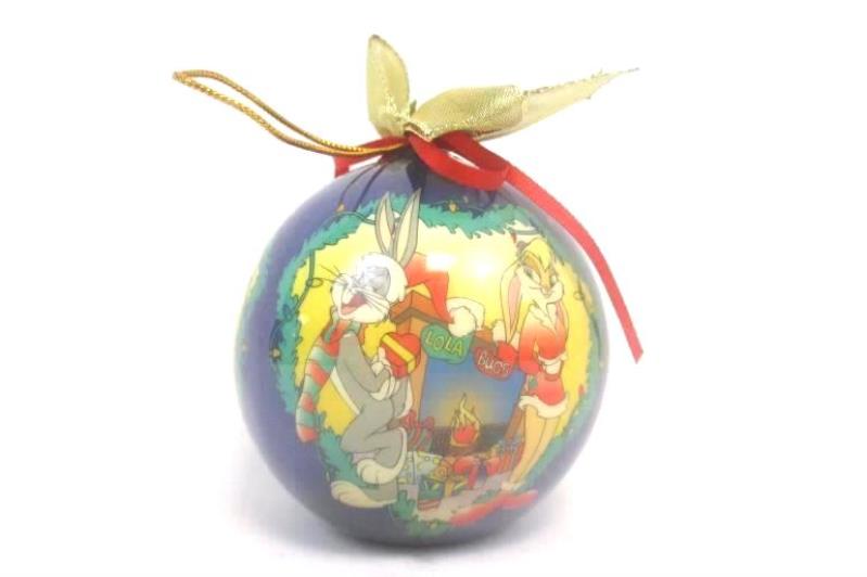 Looney Tunes Bugs & Lola Christmas Tree Ball Ornament 1997 Warner Bros Matrix