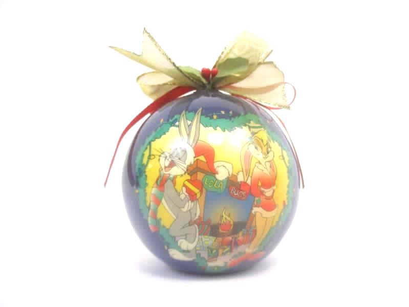 Looney Tunes Bugs & Lola Christmas Tree Ball Ornament 1997 Warner Bros Matrix