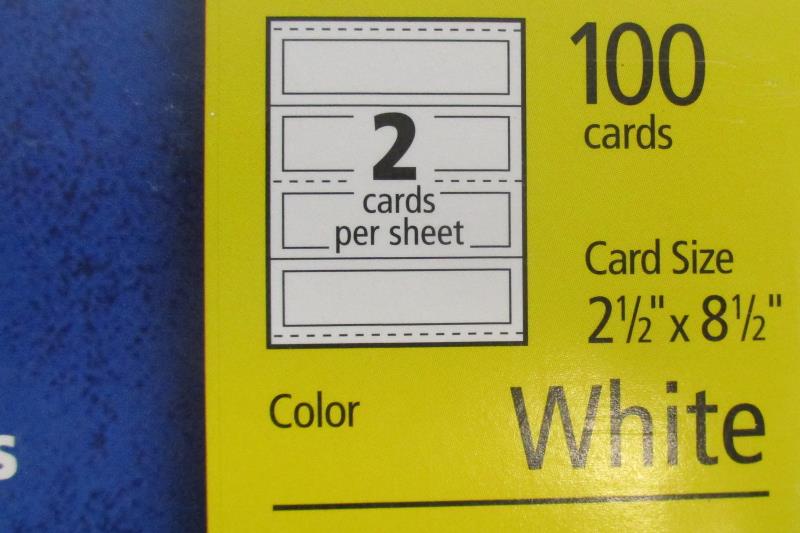 Avery Ink Jet Laser Printer Medium Tent Cards Embossed White 5305