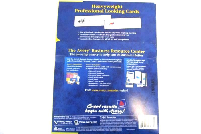 Avery Ink Jet Laser Printer Medium Tent Cards Embossed White 5305