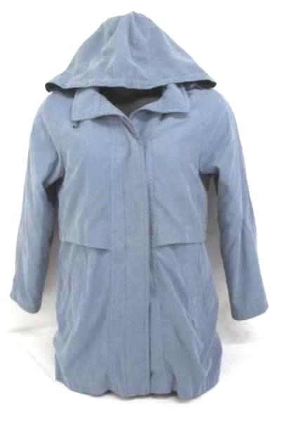 Women's Vintage Mulberry Street Coat Button In Lining Light Blue Size Small