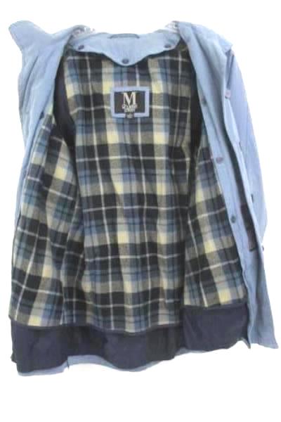 Women's Vintage Mulberry Street Coat Button In Lining Light Blue Size Small