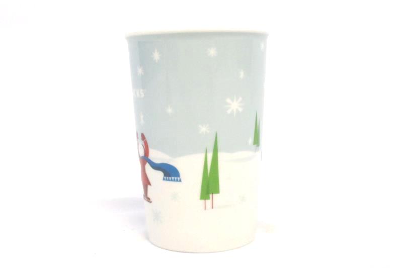 Starbucks Collector Mug Cup 2011 Winter Fun Holiday Figure Red Airplane