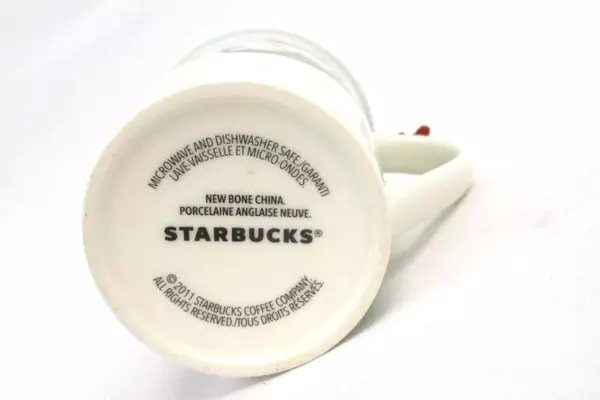 Starbucks Collector Mug Cup 2011 Winter Fun Holiday Figure Red Airplane