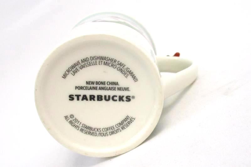 Starbucks Collector Mug Cup 2011 Winter Fun Holiday Figure Red Airplane