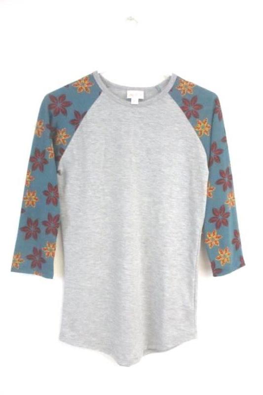 Lot of 2 LuLaRoe Tops Irma Randy Floral Teal Red Women's Size XXS