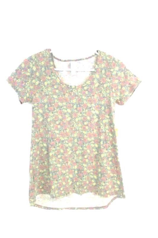 Lot of 2 LuLaRoe Tops Classic T Short Sleeve Floral Women's Size XXS