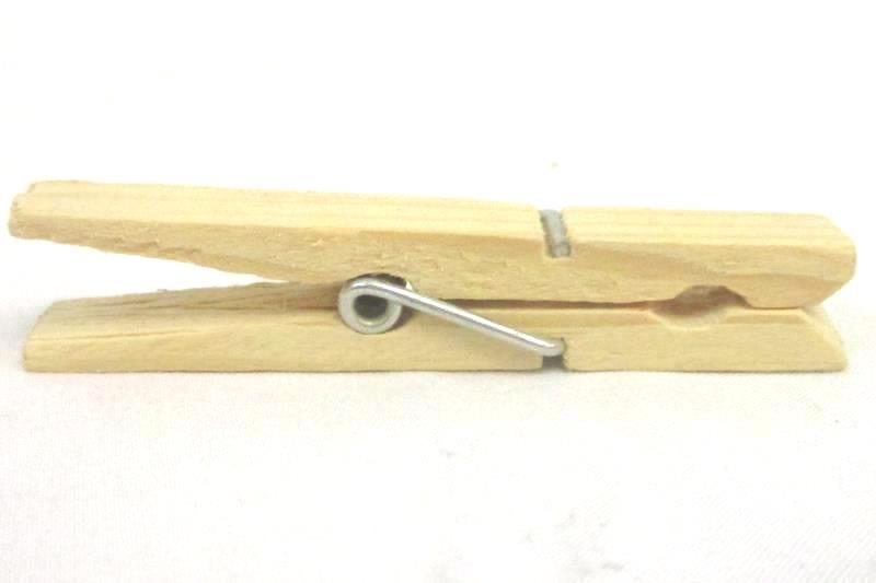 50 ct Lot Vintage Wood Weathered Spring Wired Laundry Clothes Pins Craft Supply