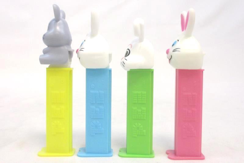 Lot of 4 Discontinued PEZ Dispensers Rabbit Bunny Easter