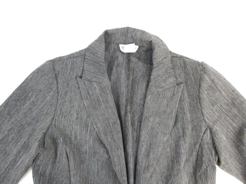 Pride & Joy Woman's Plus Size Grey Duster Jacket Spread Collar Size 14W