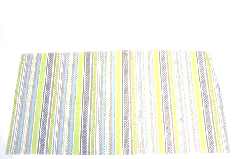 3 Pieces of Jo-Ann Fabric Colobok Fabric Green Blue Brown Stripes Floral DIY