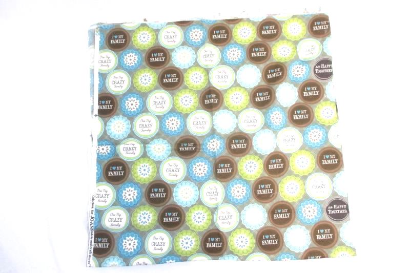 3 Pieces of Jo-Ann Fabric Colobok Fabric Green Blue Brown Stripes Floral DIY