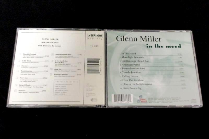 Lot of 2 Glenn Miller CDs In The Mood 2001 WarBroadcasts 1991 Moonlight Serenade