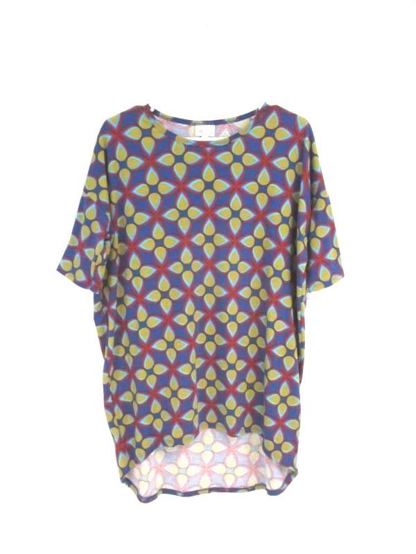 Lot of 2 LuLaRoe Itma Tops Shirt Women's Size XS Blue Dotted Multi Color Print