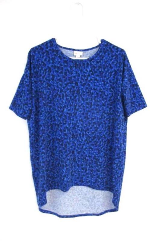 Lot of 2 LuLaRoe Itma Tops Shirt Women's Size XS Blue Dotted Multi Color Print