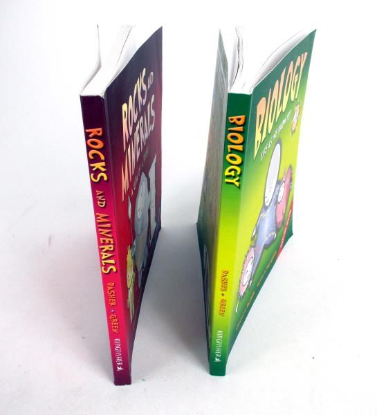Lot of 2 Dan Green Science Books w/ Posters Biology & Rocks and Minerals