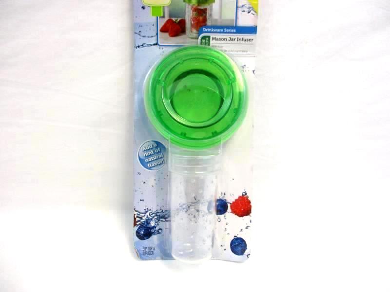 Ball Mason Jar Infuser Wide Mouth with Sip Top 2013 Hearthmark Plastic Screw On