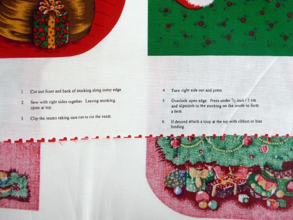 David Textiles English Collection Santa's X-mas Surprises Stockings Fabric Panel