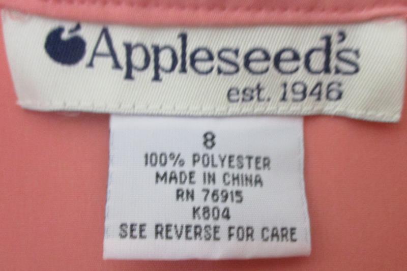 Vintage Appleseed's Women's Pink Long Sleeve Knot Buckle Top Blouse Sz 8