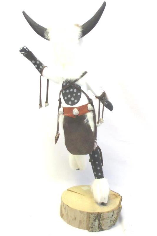 White Ogre Handmade Kachina Doll 20 Inch Tall Wooden Figurine Decor Collectible