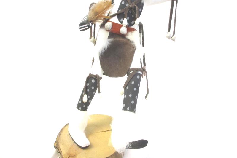 White Ogre Handmade Kachina Doll 20 Inch Tall Wooden Figurine Decor Collectible