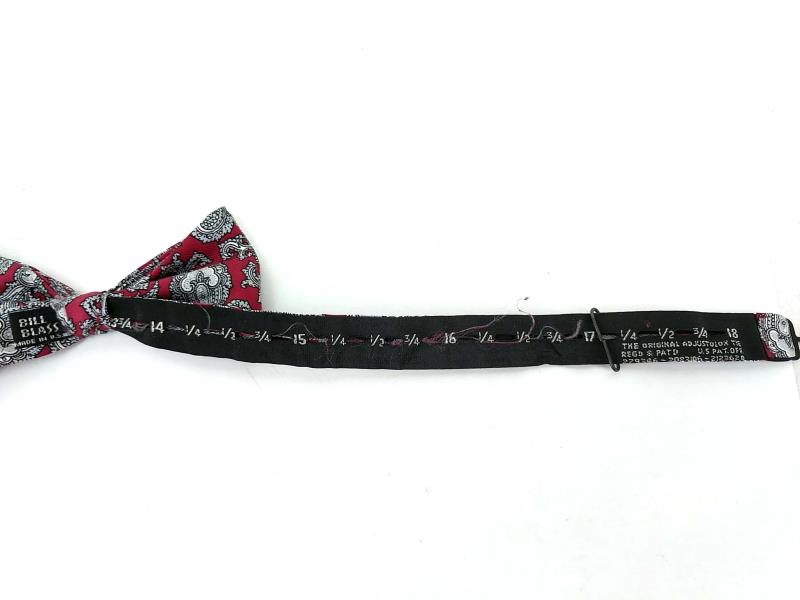 Bill Blass Evening Clothes Cummerbund Silk Tie Set In Box Burgundy Adjustable