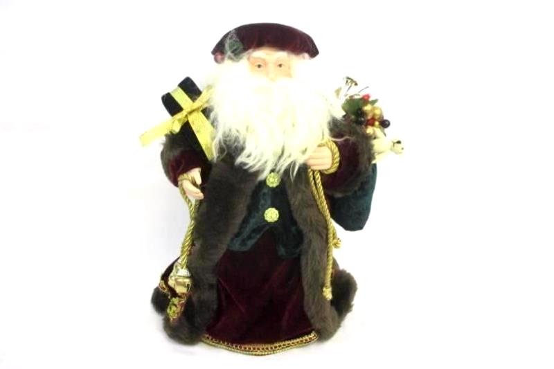 Santa Christmas Tree Topper 16" Gold Toned Bells Gifts Presents Jo-Ann Stores