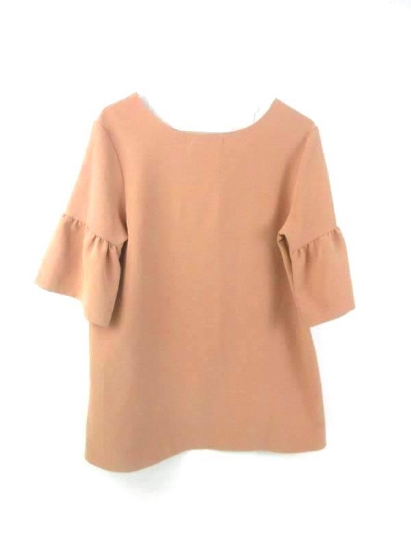 Askari Women's Blouse Top Mauve Pink Ruffle Bell Sleeve Polyester Blend Size L