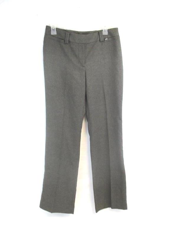Ann Taylor Women's Dress Pants Curvy Gray Brown Straight Wide Leg Size 2