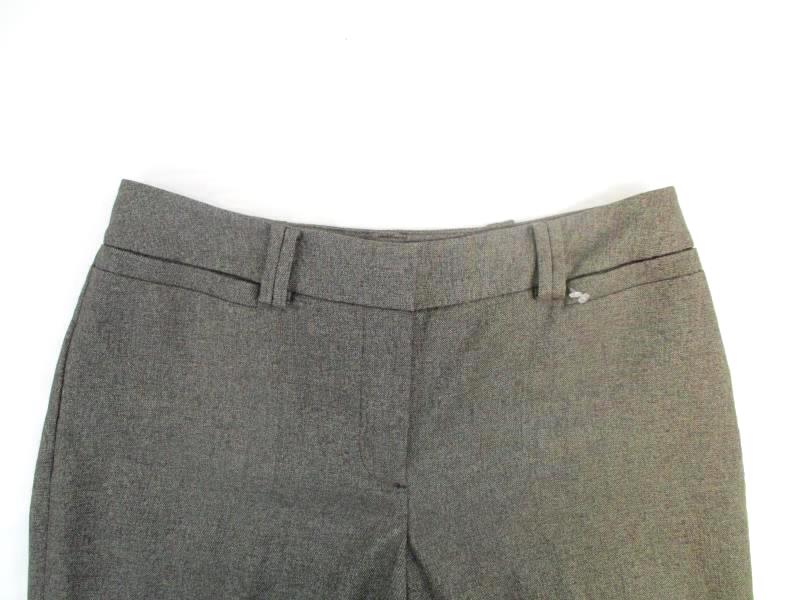 Ann Taylor Women's Dress Pants Curvy Gray Brown Straight Wide Leg Size 2