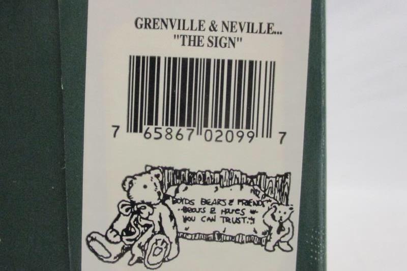 Boyd's Bearstones Grenville & Neville The Sign Original Box and COA