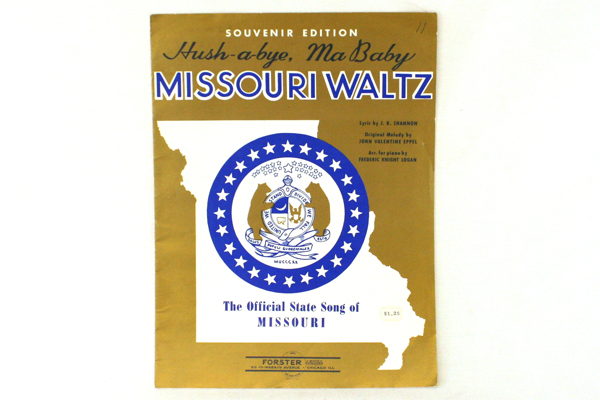 Vintage Piano Hush-A-Bye Ma Baby Missouri Waltz Souvenir Edition by J.R. Shannon