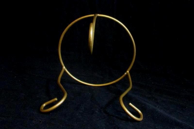 Blue Tint Glass Fruit Bowl With Brass Stand 7in Tall 8.5in Diameter