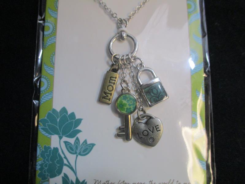 Jilzarah Mother Inspiration Charm Necklace 901-000 Mothers Love Green NIP