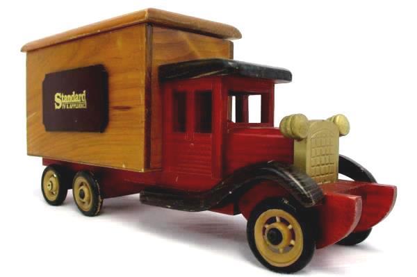 Wooden Advertising Toy Truck "Standard TV & Appliance" Display Storage