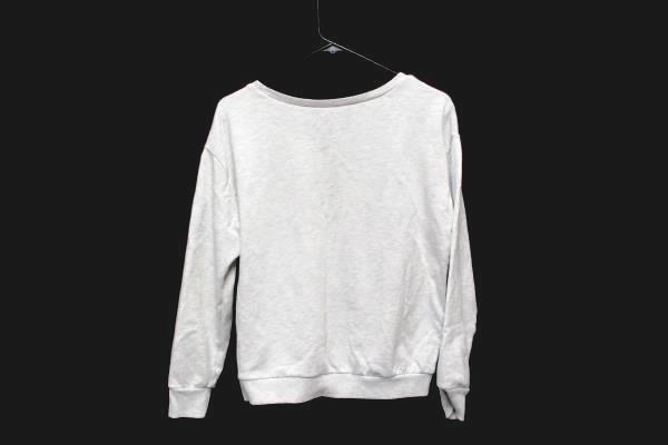 H& M Meow or Never Pullover Cat Lover Crop Sweatshirt Gray Grey Women Medium