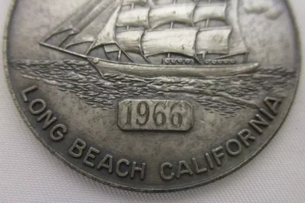 Vintage Little Ships Fleet Metal Pendant 1966 Long Beach California