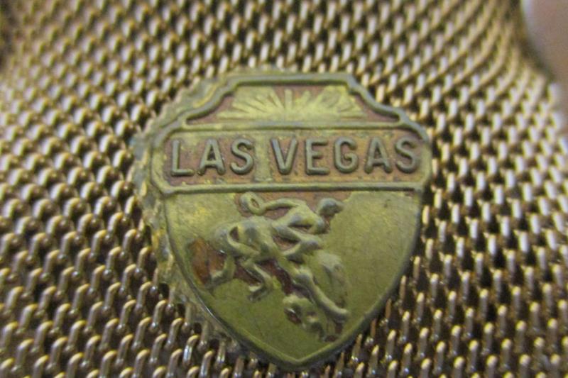 Vintage 1960’s Las Vegas Metal Mesh Coin Purse With Charms