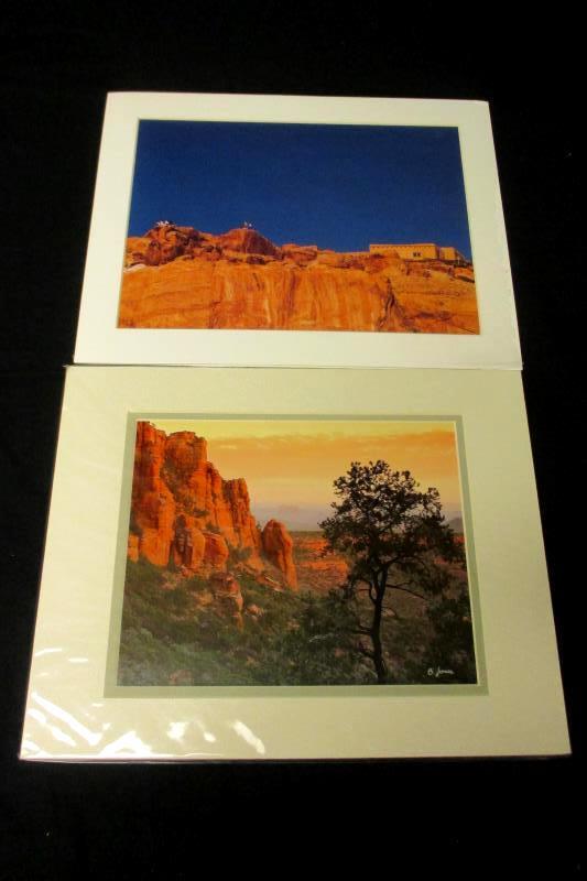 Lot of 2 Desert Landscape Photographic Prints B Jones Clear Light Gallery Framed