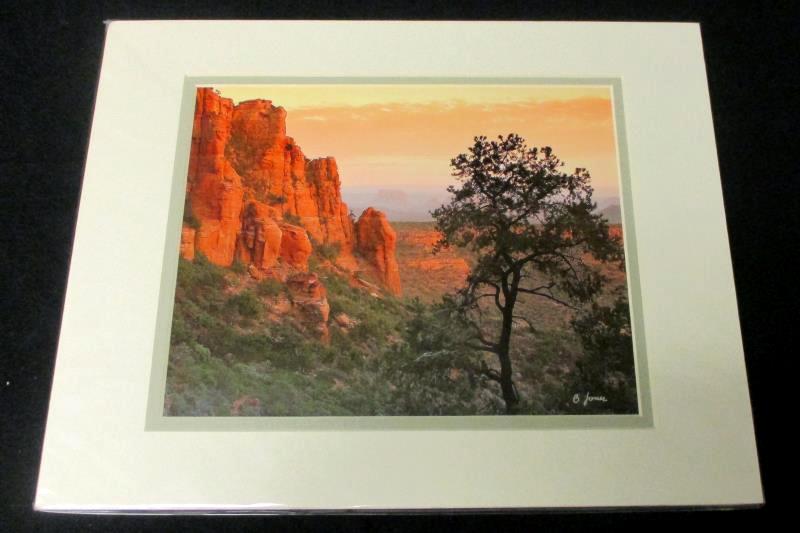 Lot of 2 Desert Landscape Photographic Prints B Jones Clear Light Gallery Framed
