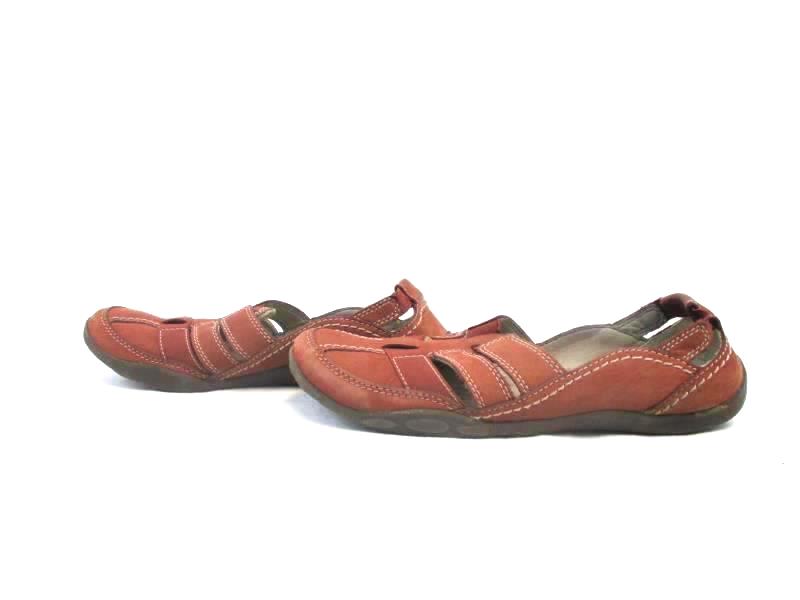 Clarks Leather Slip On Shoes Cushioned Strappy Comfort Walking Women's Size 8M