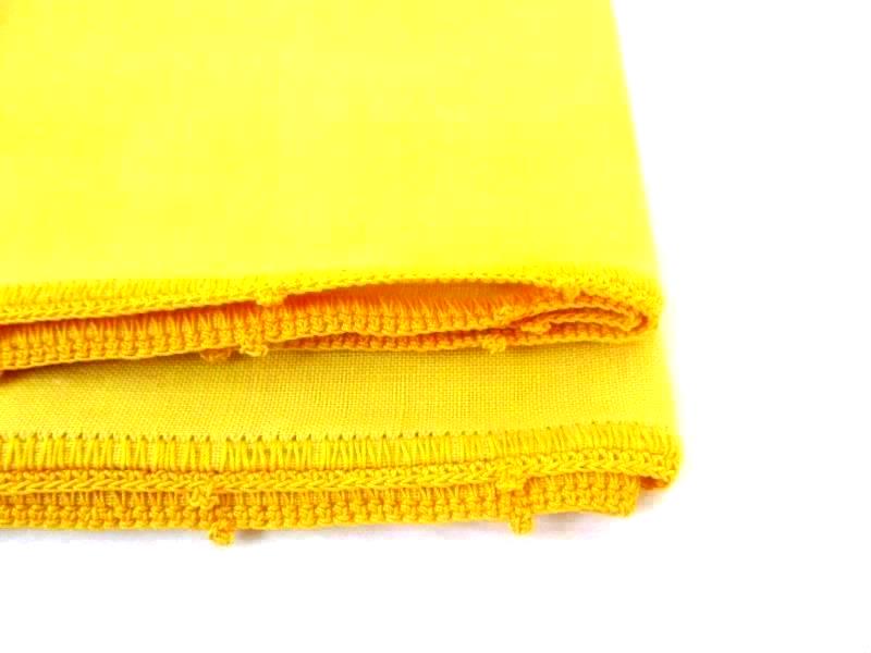 Lot of 2 Placemats 1 Napkin Yellow Orange Finished Edge Woven Fabric