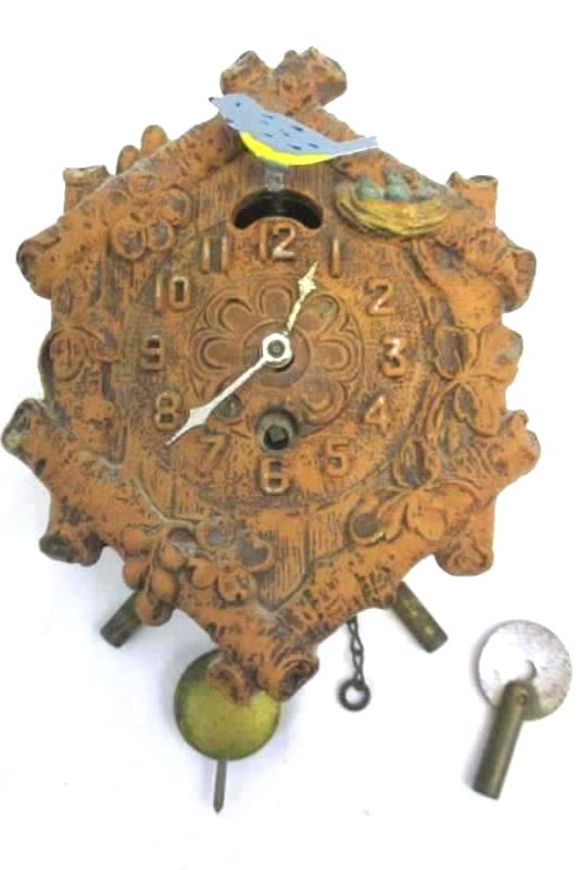 Keebler Lux 1934 Six Logs 206 Animated Bluebird Pendulette Wall Clock