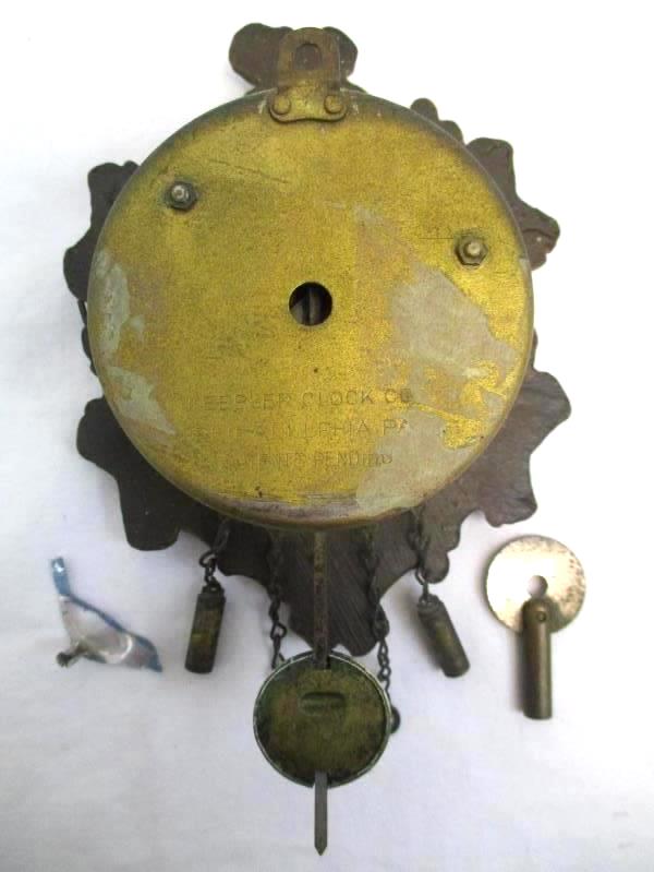 Keebler Lux 1934 Six Logs 206 Animated Bluebird Pendulette Wall Clock