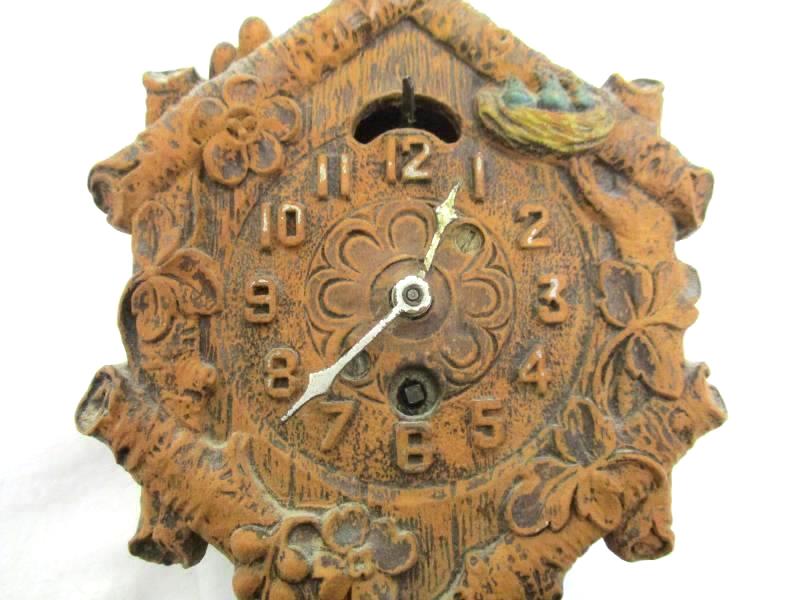 Keebler Lux 1934 Six Logs 206 Animated Bluebird Pendulette Wall Clock