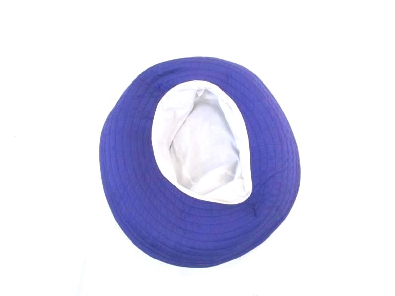 Women's Purple Cotton Bucket Hat With Red Flower