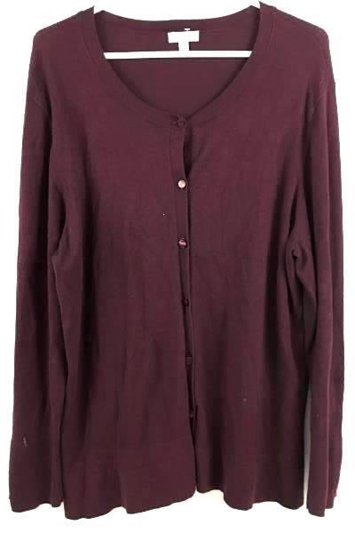 Purple SUSINA Cardigan Size 1X Made in China