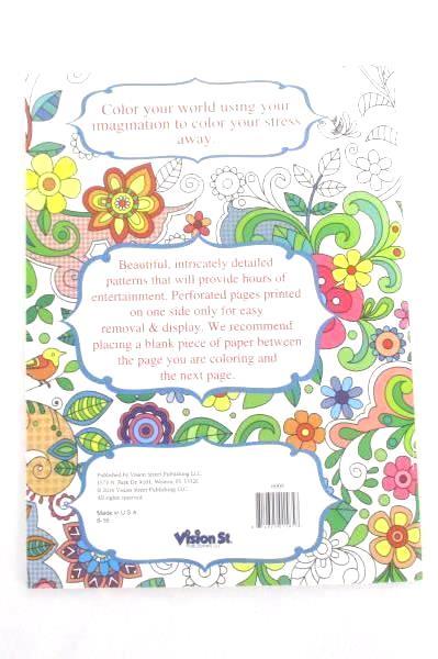 Adult Coloring Book Lot Flower by Vision St Crayola Classic Colors Markers